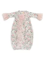 Baby Girl's Watercolor Bloom Gown