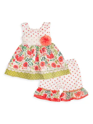 Baby Girl's & Little Poppy Garden Swing Set