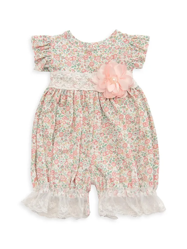 Baby Girl's Gabrielle's Garden Romper