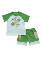 Baby Boy's & Little Boy's Take Flight T-Shirt & Shorts Set