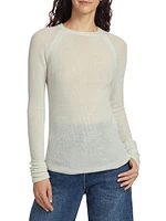 Cashmere Raglan-Sleeve Sweater