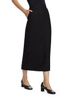 Crepe Tailored Pencil Skirt