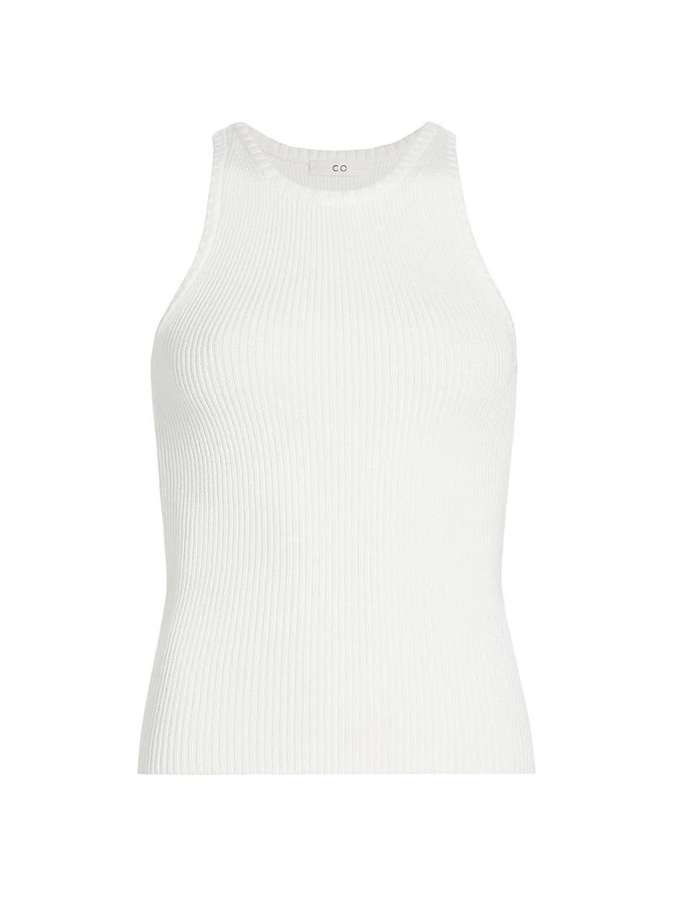 Knit Cotton-Blend Tank