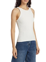 Knit Cotton-Blend Tank