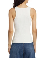 Knit Cotton-Blend Tank