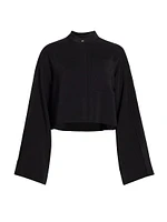 Crepe Stand Collar Blouse