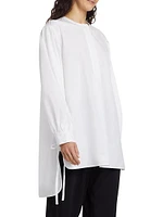 Poplin Tie-Cuff Tunic