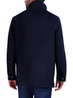 Melton Wool-Blend Multipocket Field Coat