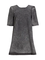 Washed Denim A-Line Minidress