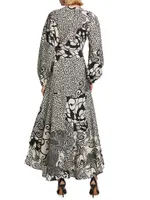 Zarela Printed Wrap Dress