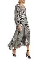 Zarela Printed Wrap Dress