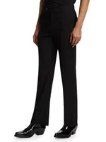 Flared Wool Trousers