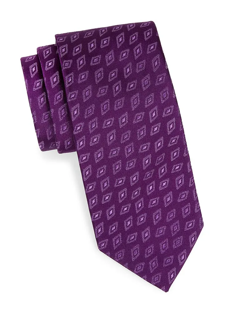 Diamond Bean Silk Jacquard Tie