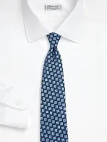 Neat Multi-Stripe Silk Tie