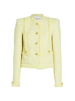 Fringed-Seam Tweed Jacket