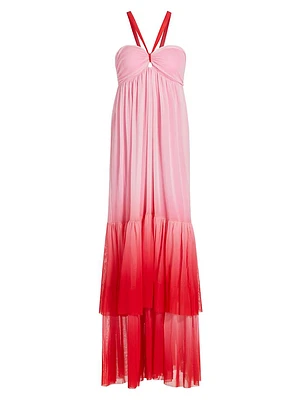 Wndrlust Ria Ombré Halter Maxi Dress