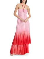 Wndrlust Ria Ombré Halter Maxi Dress