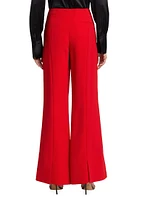 Wide-Leg Pintuck Trousers