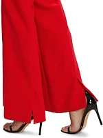 Wide-Leg Pintuck Trousers