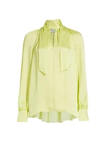 Twist-Front Poet Blouse