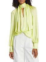 Twist-Front Poet Blouse