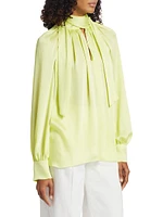 Twist-Front Poet Blouse