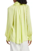 Twist-Front Poet Blouse