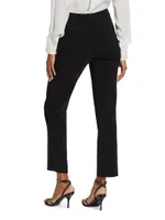 Stretch Crepe Straight-Leg Pants