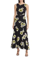 Wndrlust Mariyana Floral Cut-Out Midi-Dress