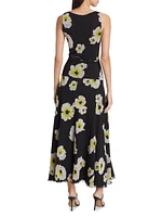 Wndrlust Mariyana Floral Cut-Out Midi-Dress