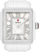Deco Madison Ceramic & 0.86 TCW Diamond Bracelet Watch/33MM x 35MM