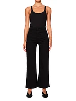 Hepburn Wide Leg High Rise Crop Jeans