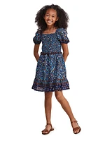 Little Girl's & Girl's Smocked Puff-Sleeve Dress