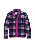 Little Girl's & Girl's Plaid Sherpa Fleece Jacket