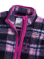 Little Girl's & Girl's Plaid Sherpa Fleece Jacket