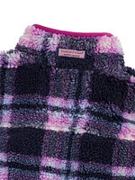 Little Girl's & Girl's Plaid Sherpa Fleece Jacket