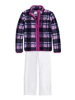 Little Girl's & Girl's Plaid Sherpa Fleece Jacket