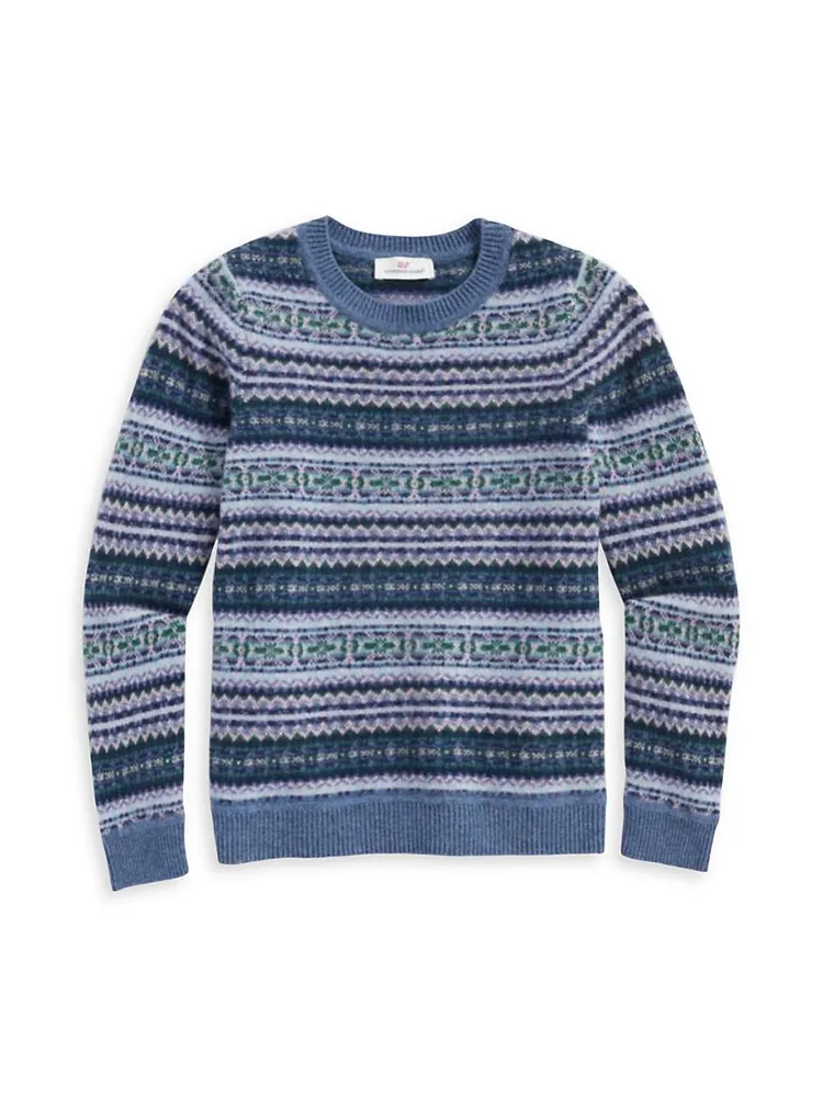 Little Girl's & Fair Isle Crewneck Sweater