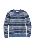 Little Girl's & Fair Isle Crewneck Sweater