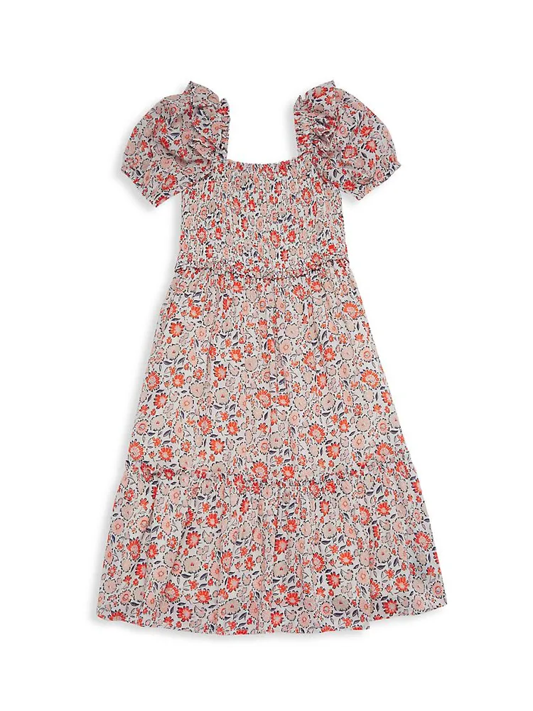 Little Girl's & Quilted Ruffle Dress