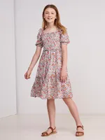 Little Girl's & Quilted Ruffle Dress