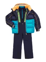 Little Boy's & Benno Half-Zip Jacket
