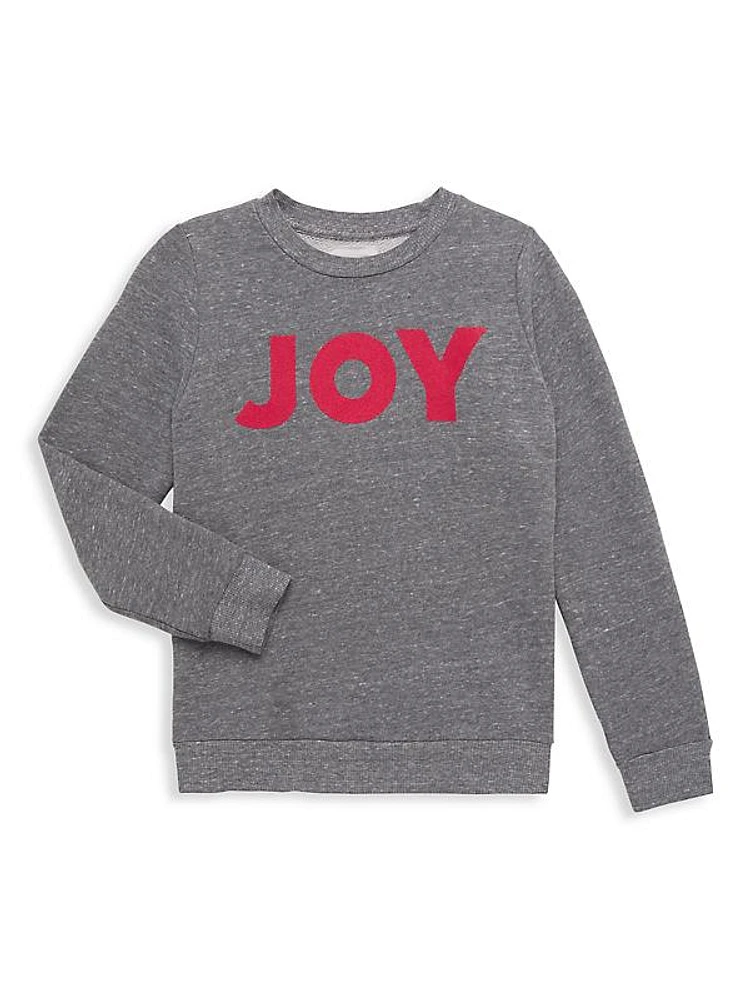 Little Girl's & Girl's 'Joy' Crewneck Sweatshirt