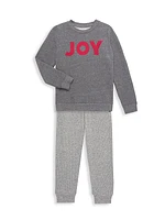 Little Girl's & Girl's 'Joy' Crewneck Sweatshirt