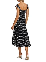 Bryson Polka Dot Midi-Dress