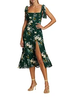 Twilight Floral Midi-Dress