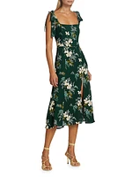 Twilight Floral Midi-Dress