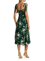 Twilight Floral Midi-Dress