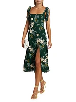 Twilight Floral Midi-Dress