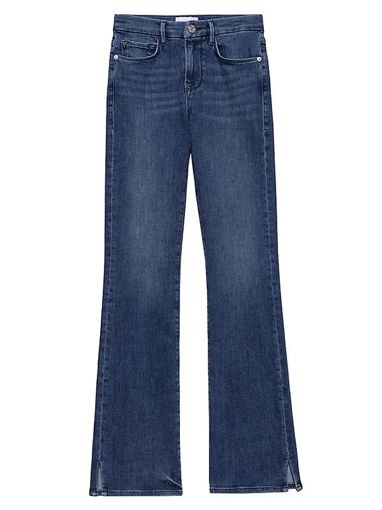 Le Mini Slit-Hem Boot-Cut Jeans